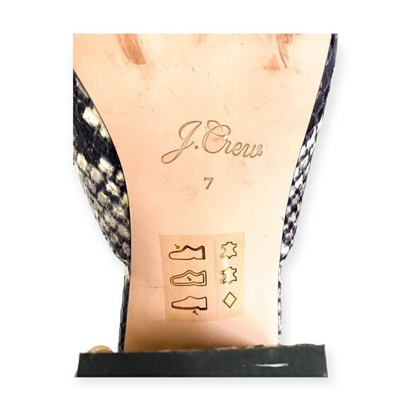 J. Crew Sophie Mule in Snake Embossed Leather sz 7 - Picture 9 of 11